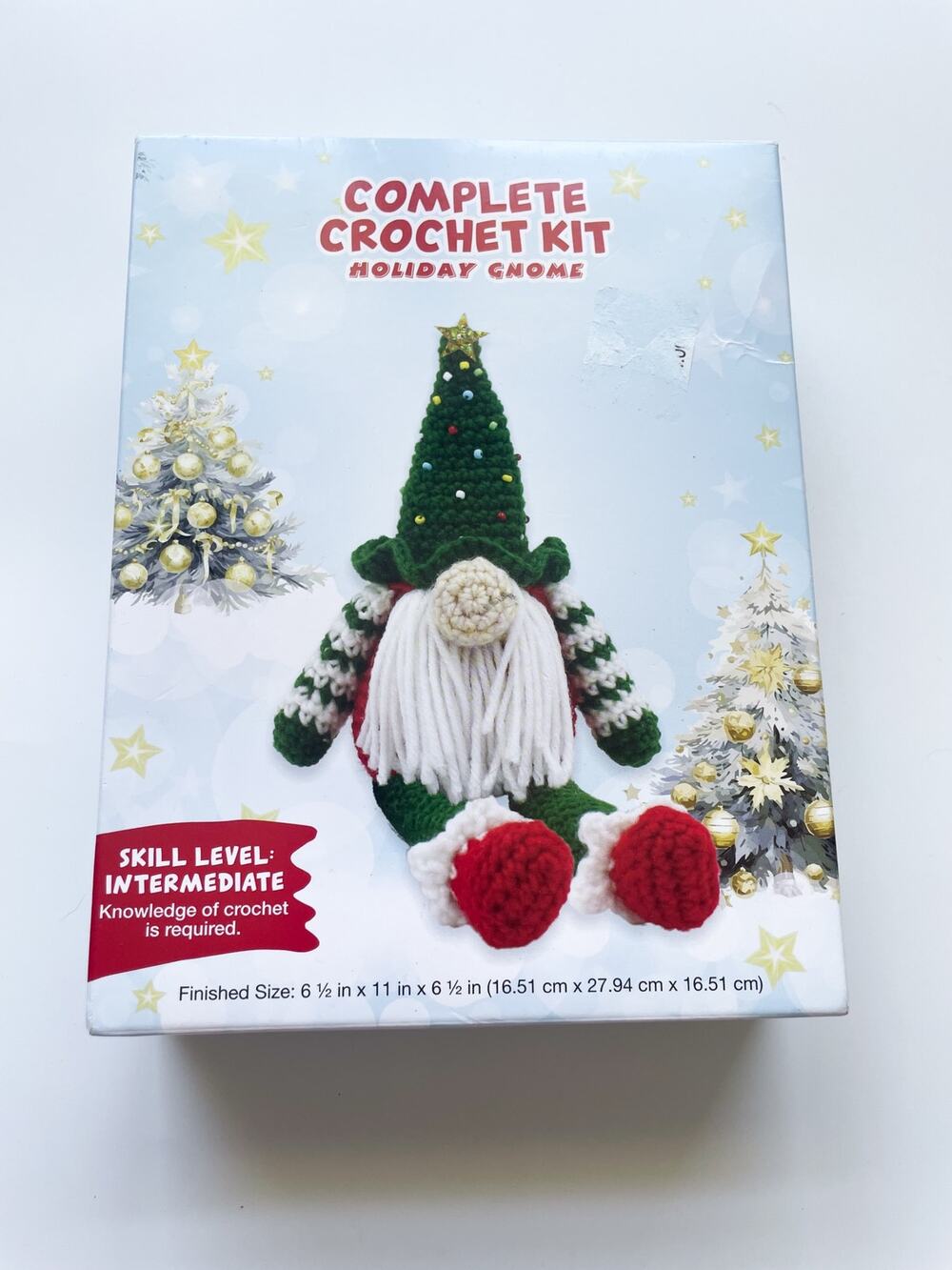 NEW Needle Creations Holiday Gnome Complete Crochet Kit Intermediate